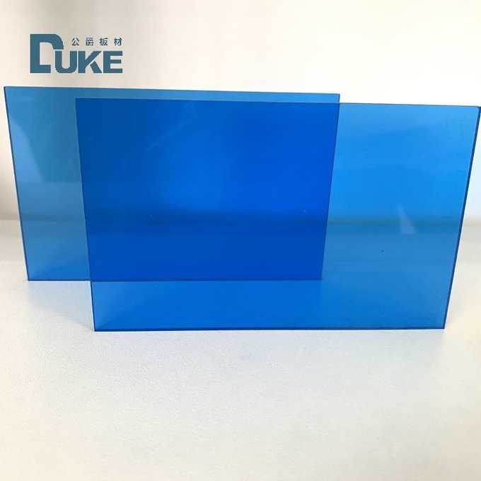 Unbreakable Translucent Light Blue Colored Cast Plexiglass Sheet