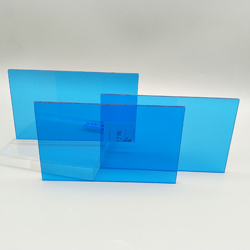 Blue 1220*2440mm Translucent Clear Anti UV Acrylic Sheet Signage Material