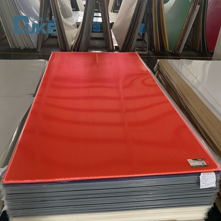 UV Resistance Fluorescent Transparent Red / Pink Cast Acrylic Perspex Sheet For Advertising