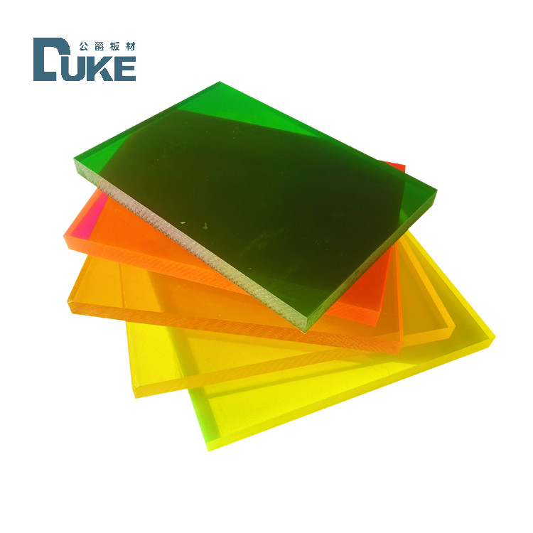 Custom 50mm Cast PMMA Fluorescent Panel 12mm PC 6mm PE Acrylic Plastic Advertising Sign Decoration Board 10mm Light Made Cutting