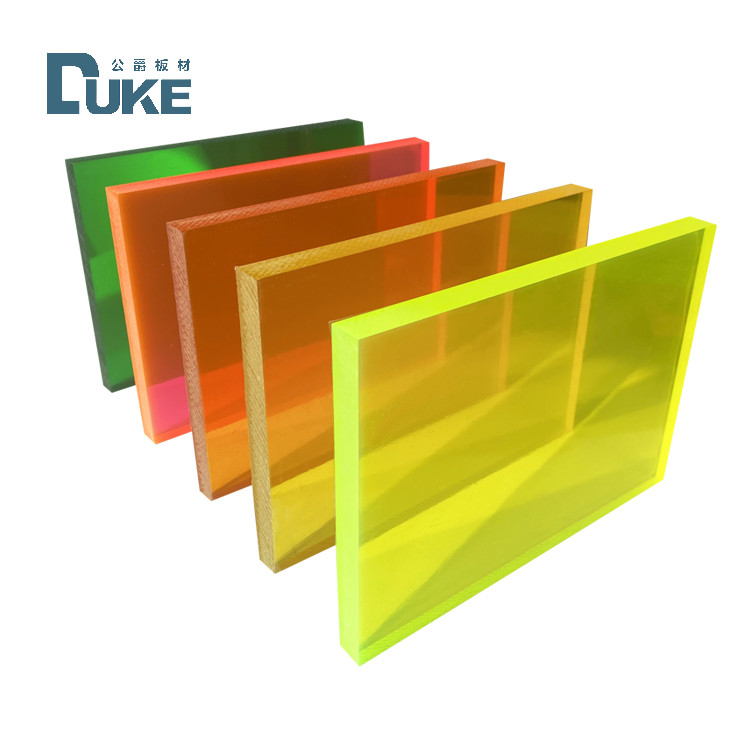 Custom 50mm Cast PMMA Fluorescent Panel 12mm PC 6mm PE Acrylic Plastic Advertising Sign Decoration Board 10mm Light Made Cutting