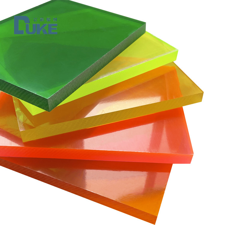 Custom 50mm Cast PMMA Fluorescent Panel 12mm PC 6mm PE Acrylic Plastic Advertising Sign Decoration Board 10mm Light Made Cutting