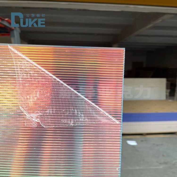 Reeded Decorative Pattern Grey Acrylic Perspex Sheet in 1220*2440mm for Interior Decoration