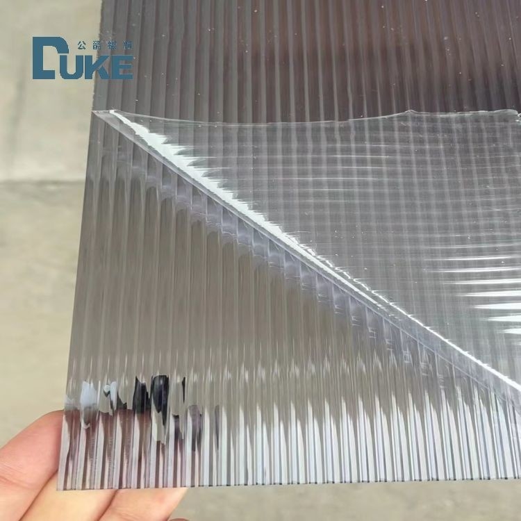 Chemical Resistance Stone Textured Clear V-Shaped Striped Acrylic Sheet in 6mm 10mm Thickness and Durable Design