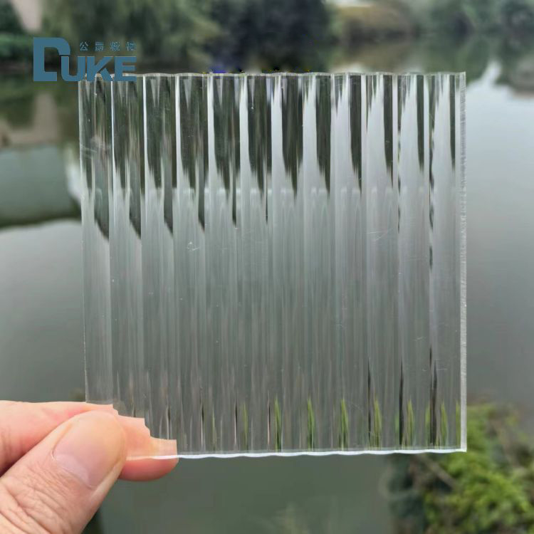 Decorative lridescent Colored Texture Acrylic Sheet Fluted Clear