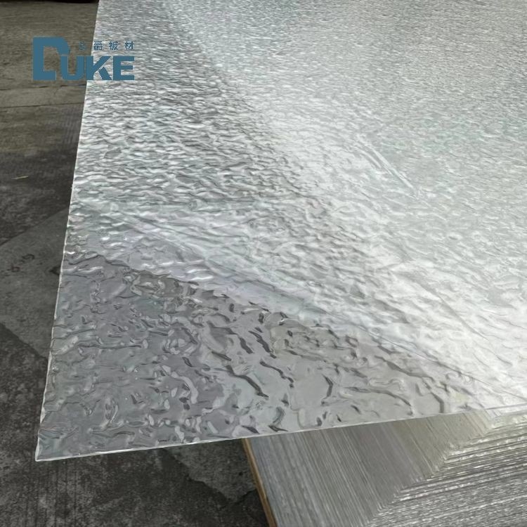 Chemical Resistance Stone Textured Clear V-Shaped Striped Acrylic Sheet in 6mm 10mm Thickness and Durable Design