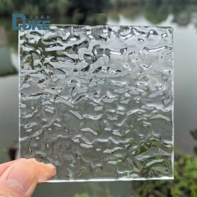 Decorative Lridescent Colored Texture Acrylic Sheet Fluted Clear Textured Acrylic Sheet