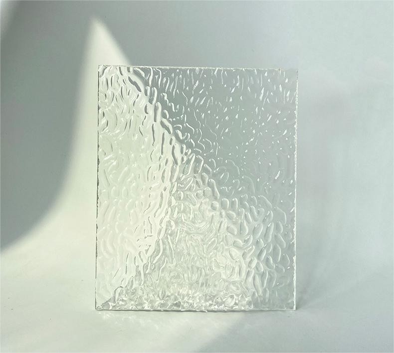 Chemical Resistance Stone Textured Clear V-Shaped Striped Acrylic Sheet in 6mm 10mm Thickness and Durable Design