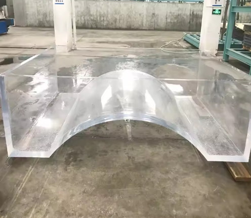 Transparent Acrylic Wall Panels System for Infinity Edge Pool Custom Manufacturing & CNC Cutting Service