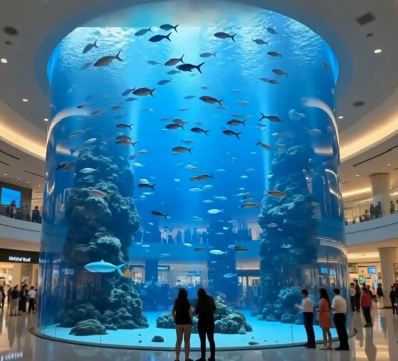 High Transmission Aquarium Decorative Solid Thick Acrylic Sheet/acrylic Wall Plastic Fish Tank Aquariums