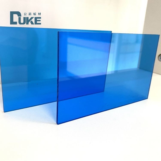 Unbreakable Translucent Light Blue Colored Cast Plexiglass Sheet