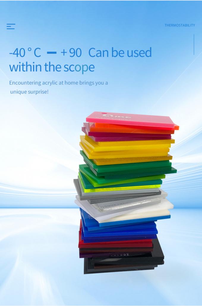 Outdoor Indoor Colored Acrylic Sheet Pmma Plexiglass Perspex Board 5mm